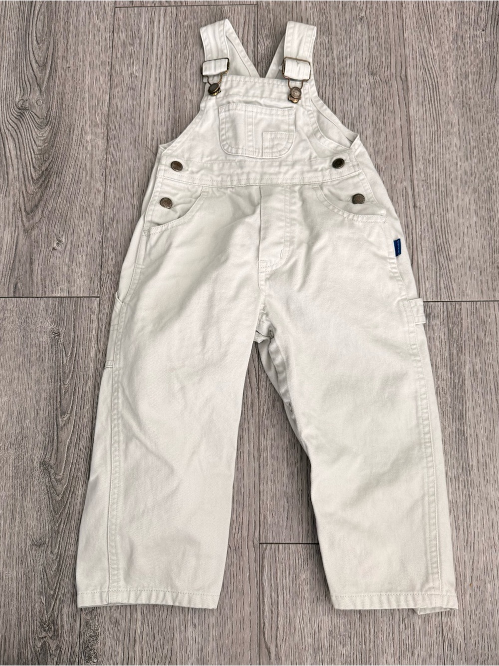 Kids Cream denim cotton Overalls size 24 month